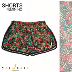 Short Feminino com Estampa Folhagem - 1 - CALMARIASHOP