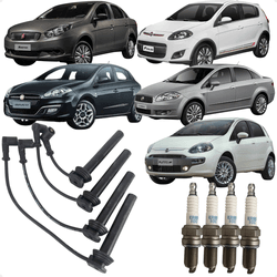 Jogo Cabos e Velas Ignição Bravo Doblo Grand Siena... - Campos Autopeças