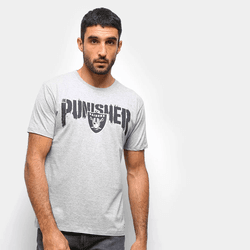 Camiseta Punisher Las Vegas Raiders - Cinza - SWPL... - Canton Sports