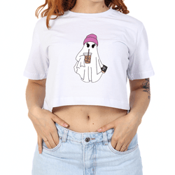 Cropped Fantasminha Com Café - CAPITÃO PIRATA