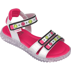 SANDÁLIA INFANTIL MENINA PAMPILI CANDY PRATA PINK ... - CARAMELADA KIDS