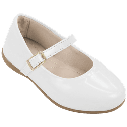 Sapatilha Infantil Pampili Verniz Branco Mini Blog... - CARAMELADA KIDS