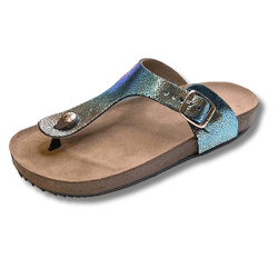 Papete Ox de Dedo em Couro Metalizado Craquele Arco Íris - Ox.Acessórios