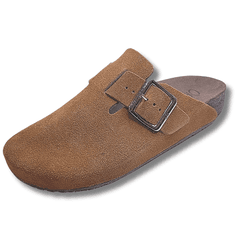 Clogs Ox em Couro Camurça Cor Havana - Ox.Acessórios