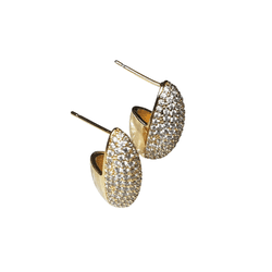 Brinco Corte Oval Dourado - Carol Lúcio