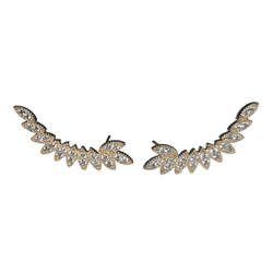 Brinco Ear Cuff folhas dourado - Carol Lúcio