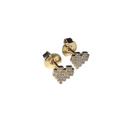 Brinco Mini Coração dourado - Carol Lúcio