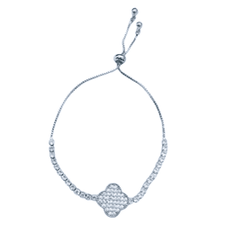 Pulseira Trevo prateada - Carol Lúcio