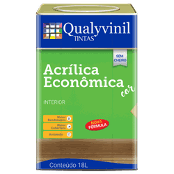 TINTA ACRÍLICA ECONÔMICA FOSCO 18L QUALYVINIL - Casa do Viana