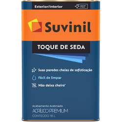 TINTA ACRÍLICA ACETINADO TOQUE DE SEDA 18L SUVINIL... - Casa do Viana