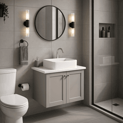 KIT TOUCADOR PARIS C/ PE + PIA + ESP GIANDUIA - AJ... - Casa Fácil Materiais Para Construção