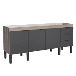 Gabinete Flamingo Tamarindo/preto 1,50mt - CASAITAL