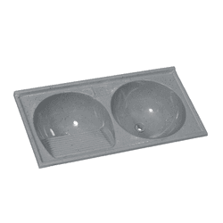 TANQUE SINTETICO DUPLO CINZA 1MT RORATO - CASAITAL