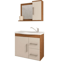 Kit Toucador Atenas 65cm Amendoa/off White - CASAITAL