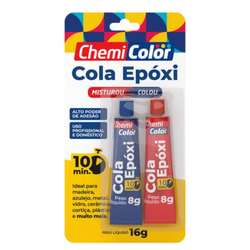 Adesivo + Cola Epoxi 16G Chemicolor - Casas Jardim 