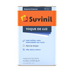 Tinta Suvinil Acrílico Semi Brilho Toque de Luz Pr... - Casas Jardim 