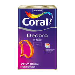 Tinta Coral Acrílico Fosco Decora Matte Premium 18... - Casas Jardim 