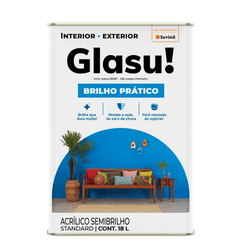 Tinta Glasu Acrilico Semi-Brilho Brilho Prático St... - Casas Jardim 