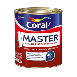 Tinta Coral Acrílico Fosco Coral Master Branco Pre... - Casas Jardim 