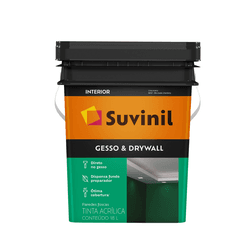 Tinta Suvinil Fosco Gesso e Drywall Branco Econômi... - Casas Jardim 