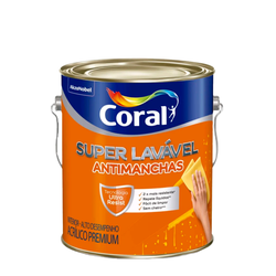 Tinta Coral Acrílico Acetinado Super Lavável Branc... - Casas Jardim 