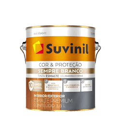 Esmalte Suvinil Sempre Branco Acetinado Premium 3,... - Casas Jardim 