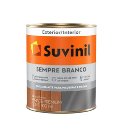 Esmalte Suvinil Sempre Branco Fosco Premium 0,9L - Casas Jardim 