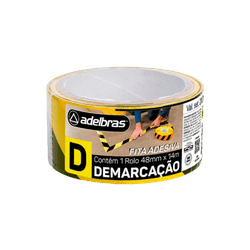 Fita Demarcação Solo Amarela PVC 48X14 Un Adelbras... - Casas Jardim 