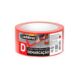Fita Demarcação Solo Vermelha PVC 48X14 Un Adelbra... - Casas Jardim 