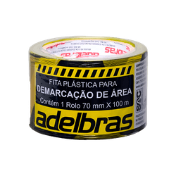 Fita Demarcação Zebrada 70X10 Adelbras - Casas Jardim 