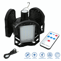 Lanterna LED Recarregável Solar e USB Dobrável Cam... - CASTRO SHOP