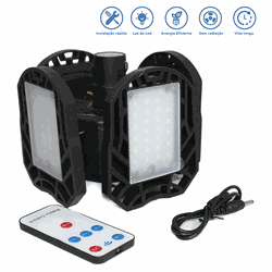 Lanterna LED Dobrável Camping Recarregável Solar e... - CASTRO SHOP