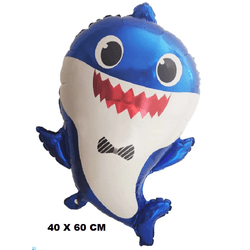 Baby Shark Metalizado 3d - CELEBRAH ARTIGOS PARA FESTAS
