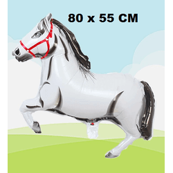 Balão 3D Cavalo Branco Metalizado - CELEBRAH ARTIGOS PARA FESTAS