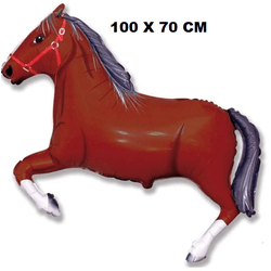Balão 3D Cavalo Marrom Metalizado - CELEBRAH ARTIGOS PARA FESTAS