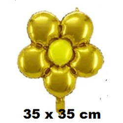 Flor Dourada Metalizado 3d - CELEBRAH ARTIGOS PARA FESTAS