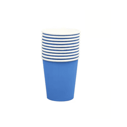 Copo de Papel Azul Descartável 250ml - 10 unid - CELEBRAH ARTIGOS PARA FESTAS