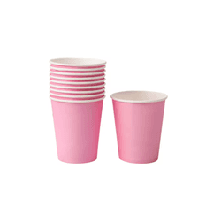 Copo de Papel Rosa Candy Descartável 250ml - 10 un... - CELEBRAH ARTIGOS PARA FESTAS