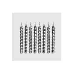 Vela de Aniversário Espiral Silver Festas - Prata ... - CELEBRAH ARTIGOS PARA FESTAS
