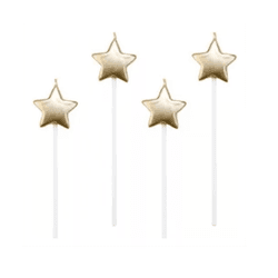 Vela de Aniversário Estrela Silver Festas - Dourad... - CELEBRAH ARTIGOS PARA FESTAS