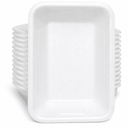 Bandeja de Isopor Branca FF 05 FUNDA - 400 unidade... - César Embalagens