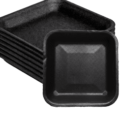 Bandeja de Isopor Preta R1 S/ Absorção - 400 unida... - César Embalagens