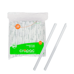 Canudo Branco 528 - 200 unidades - César Embalagens