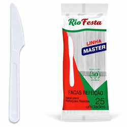Faca master branca 18 cm - 25 unidades - César Embalagens
