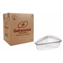 Embalagem Plástica para Fatia Pudim / Bolo G 635 -... - César Embalagens