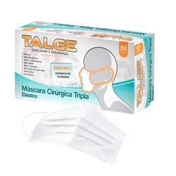 Mascara Cirúrgica Tripla - 50 unidades - César Embalagens