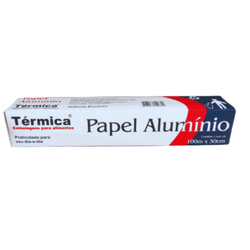 Papel Aluminio 30 x 100 - 1 rolo - César Embalagens