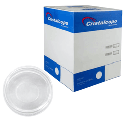Tampa Pote Descartável 100ml - CRISTALCOPO - Caixa... - César Embalagens