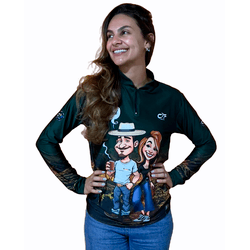 CAMISA FEMININA MANGA LONGA AGROPIL VERDE ESTAMPA ... - CFBRASIL