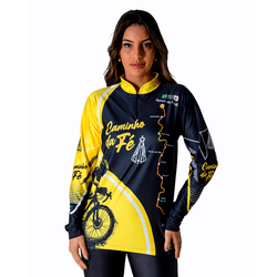 CAMISA FEMININA C.F BRASIL CAMINHO DA FÉ AMARELO -... - CFBRASIL